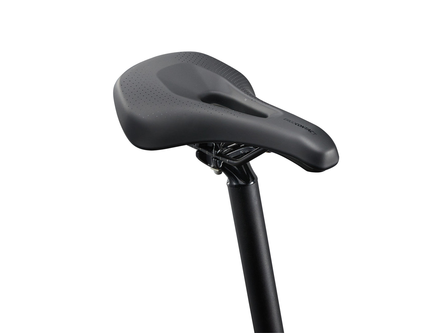 Black bicycle seat on a white background