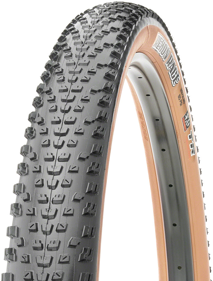 Bicycle tire with tread pattern on a white background