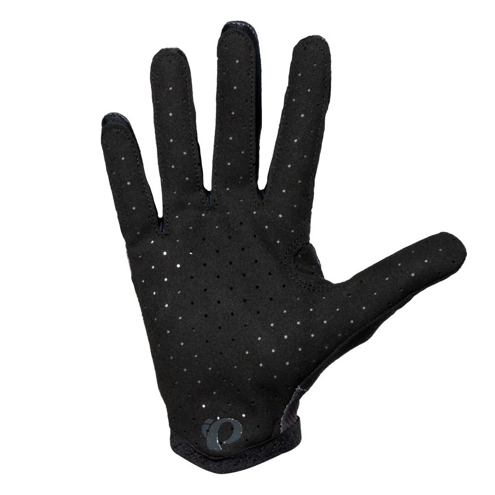 Black football glove on a white background