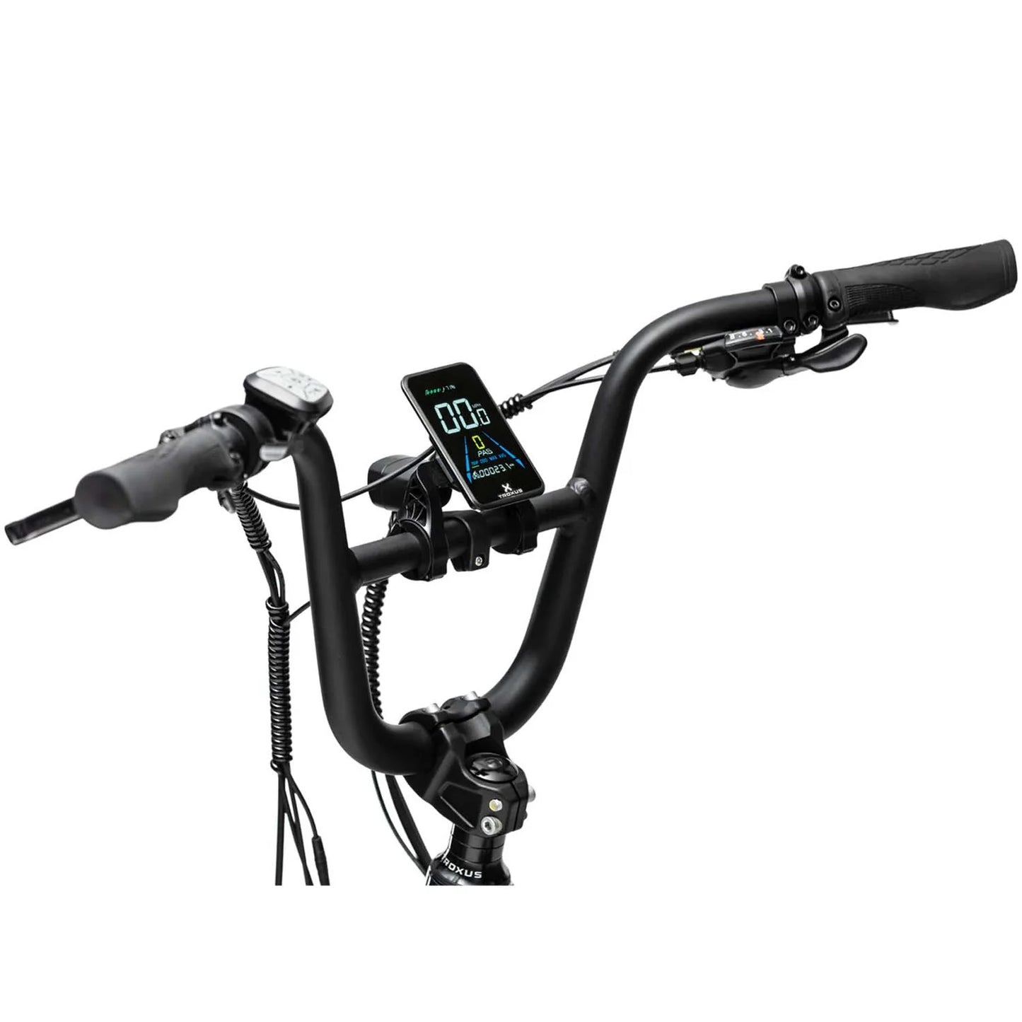 Handlebars and screen of Troxus Bike