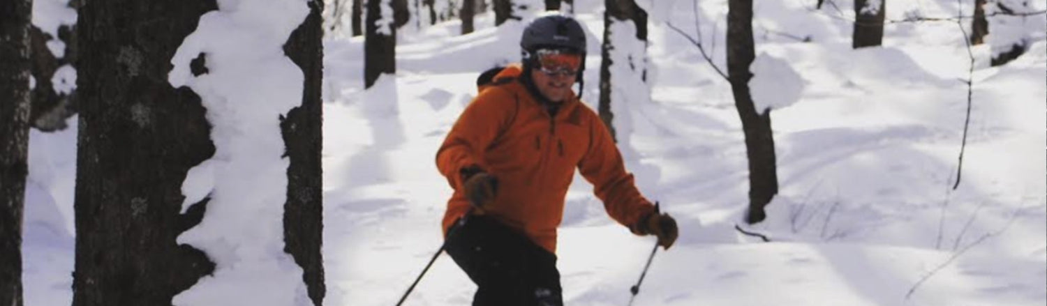 Bill Thompson Skiing the Trees in some Upper Peninsula powder