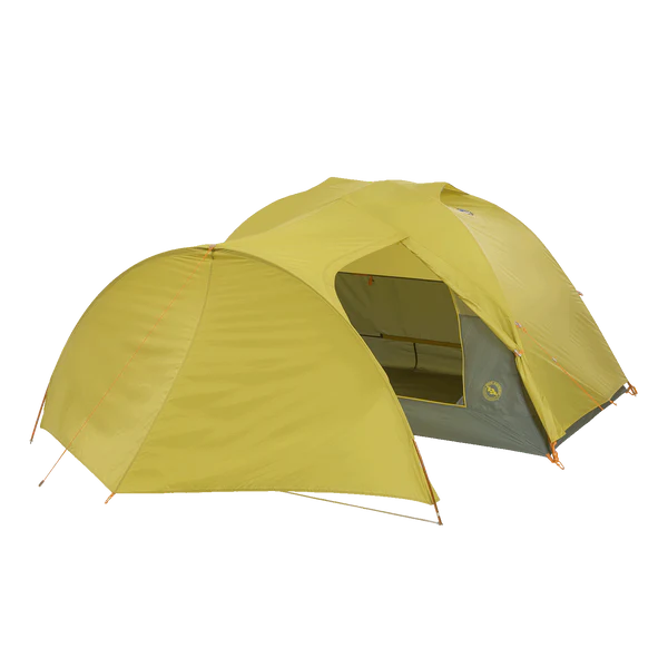 Yellow camping tent on a white background