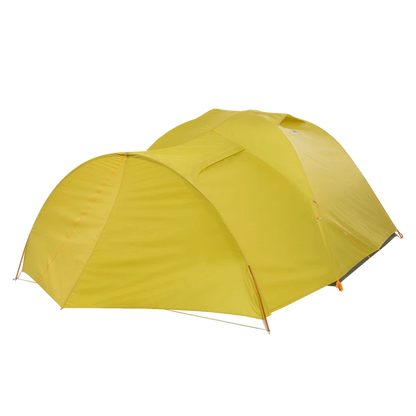 Yellow tent on a white background
