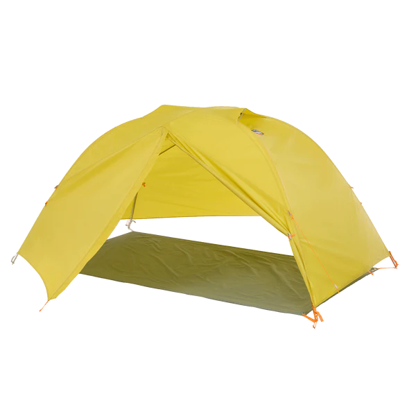 Yellow tent on a white background