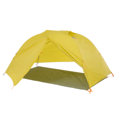 Yellow tent on a white background