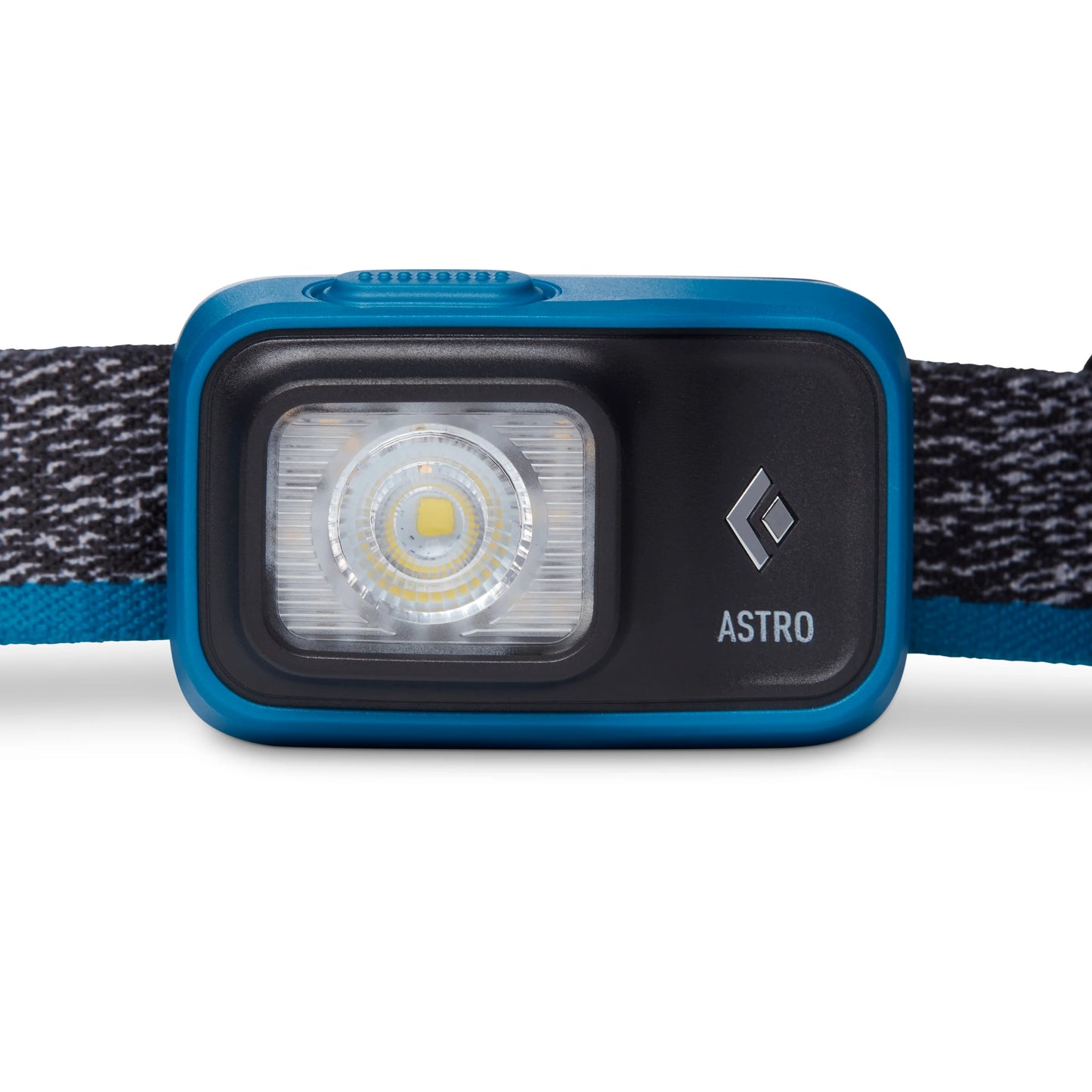 Blue headlamp with 'Astro' branding on a white background