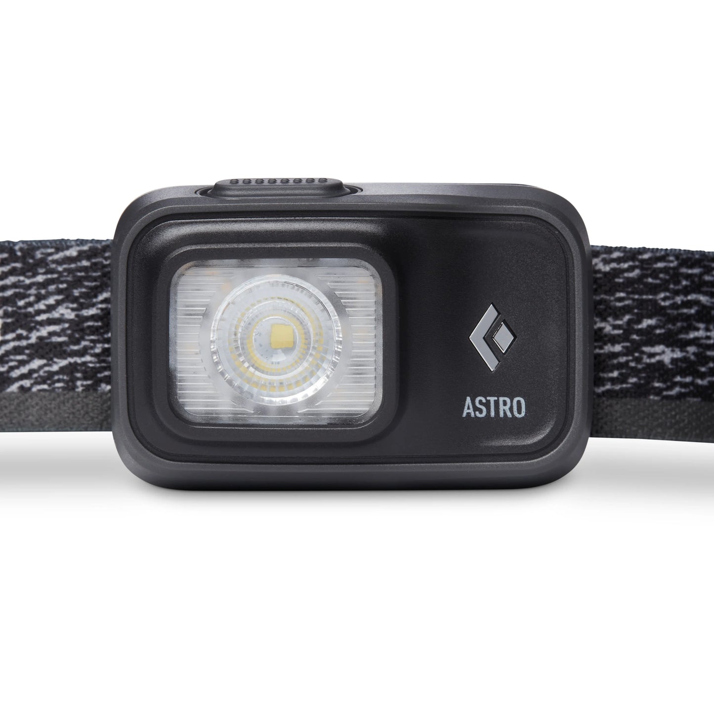 Black headlamp with 'Astro' branding on a white background