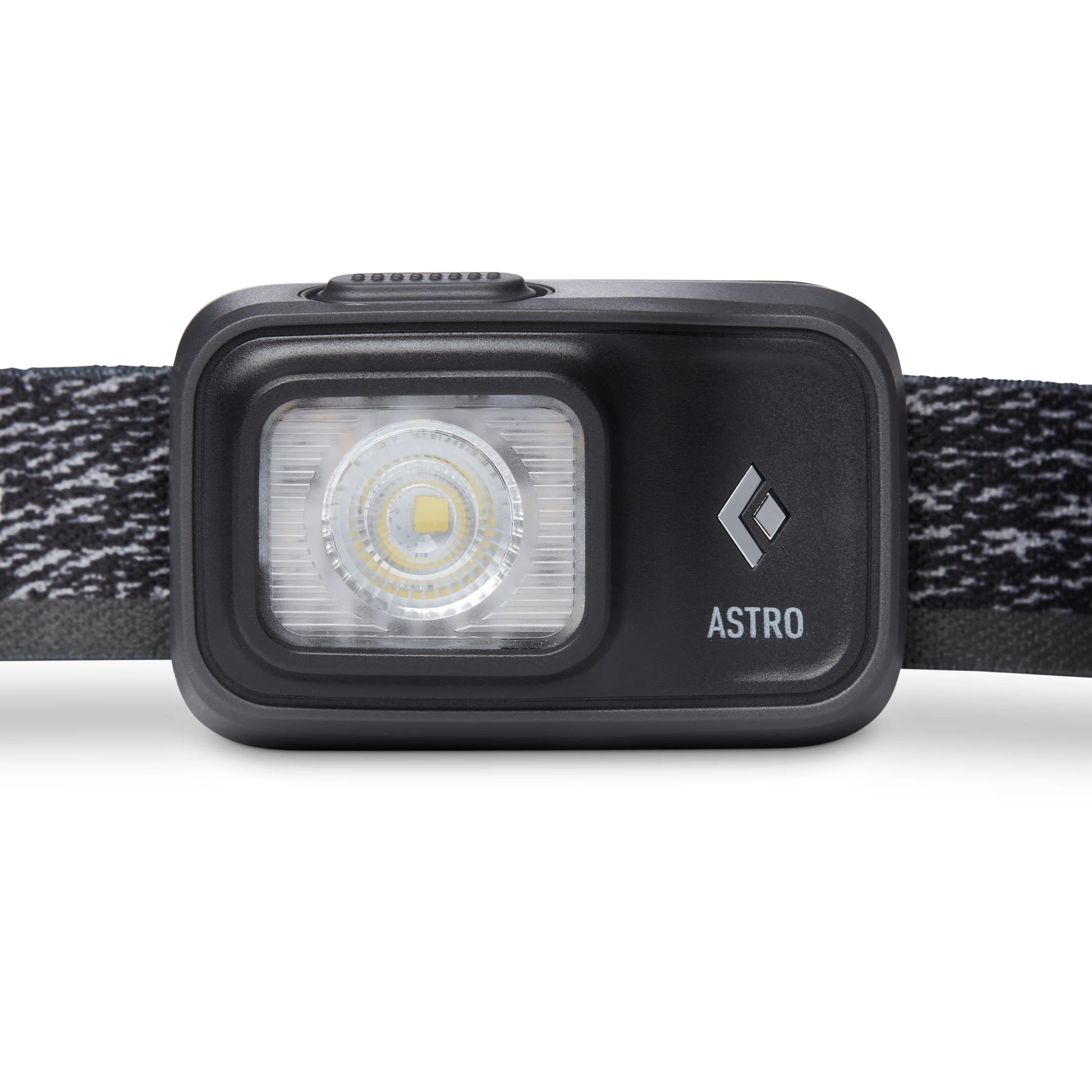 Black headlamp with 'Astro' branding on a white background