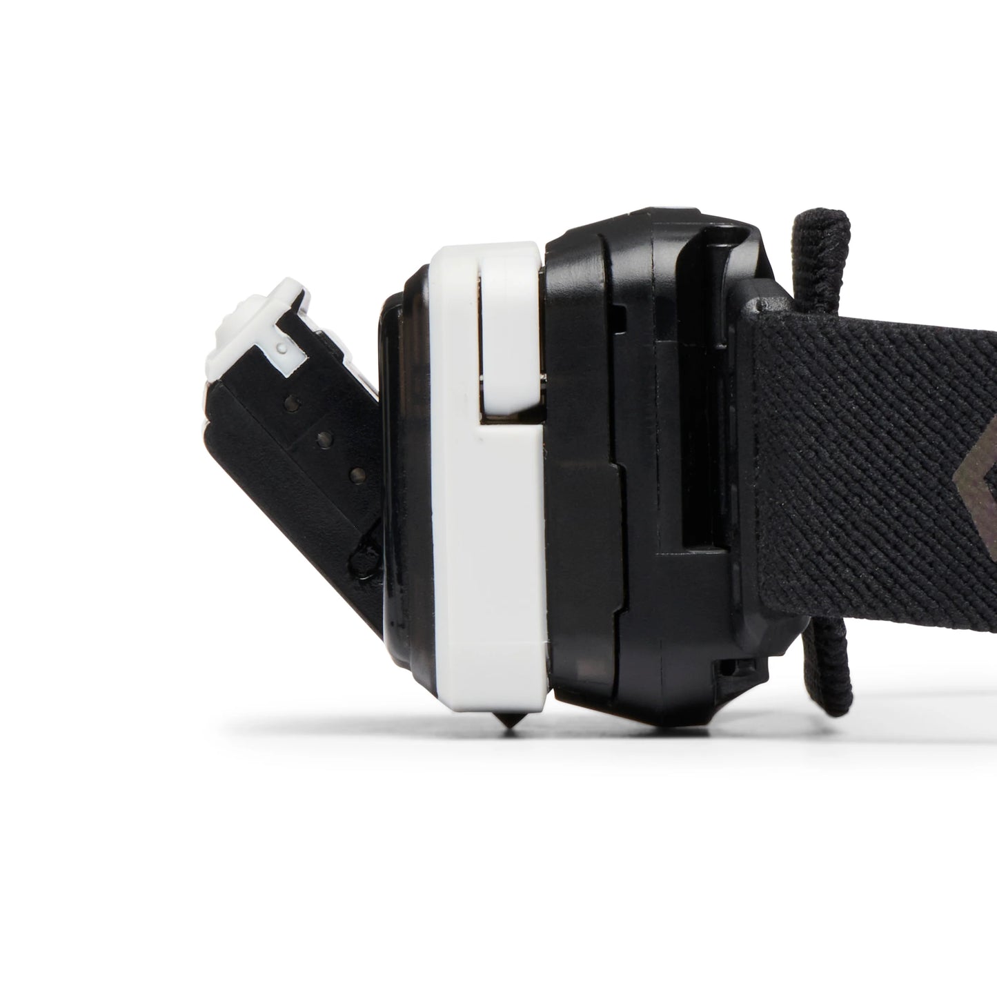 Black diamond headlamp on white background