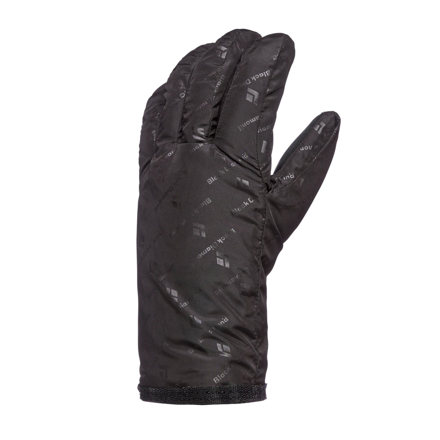 Black glove liner on white background