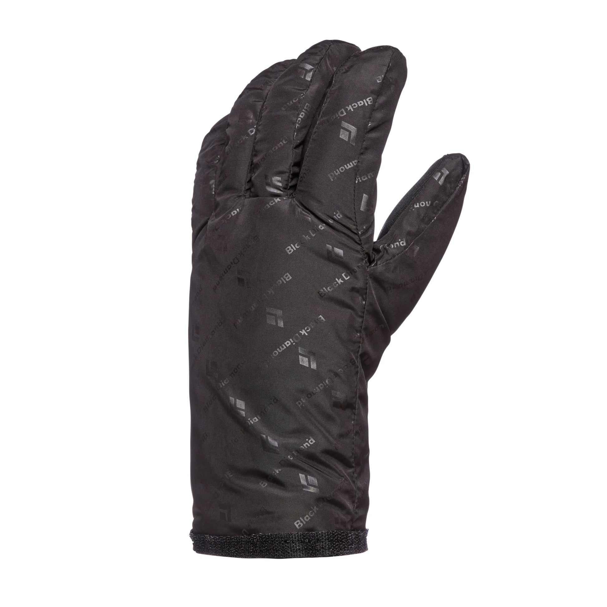 Black glove liner on white background