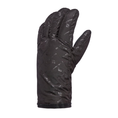 Black glove liner on white background