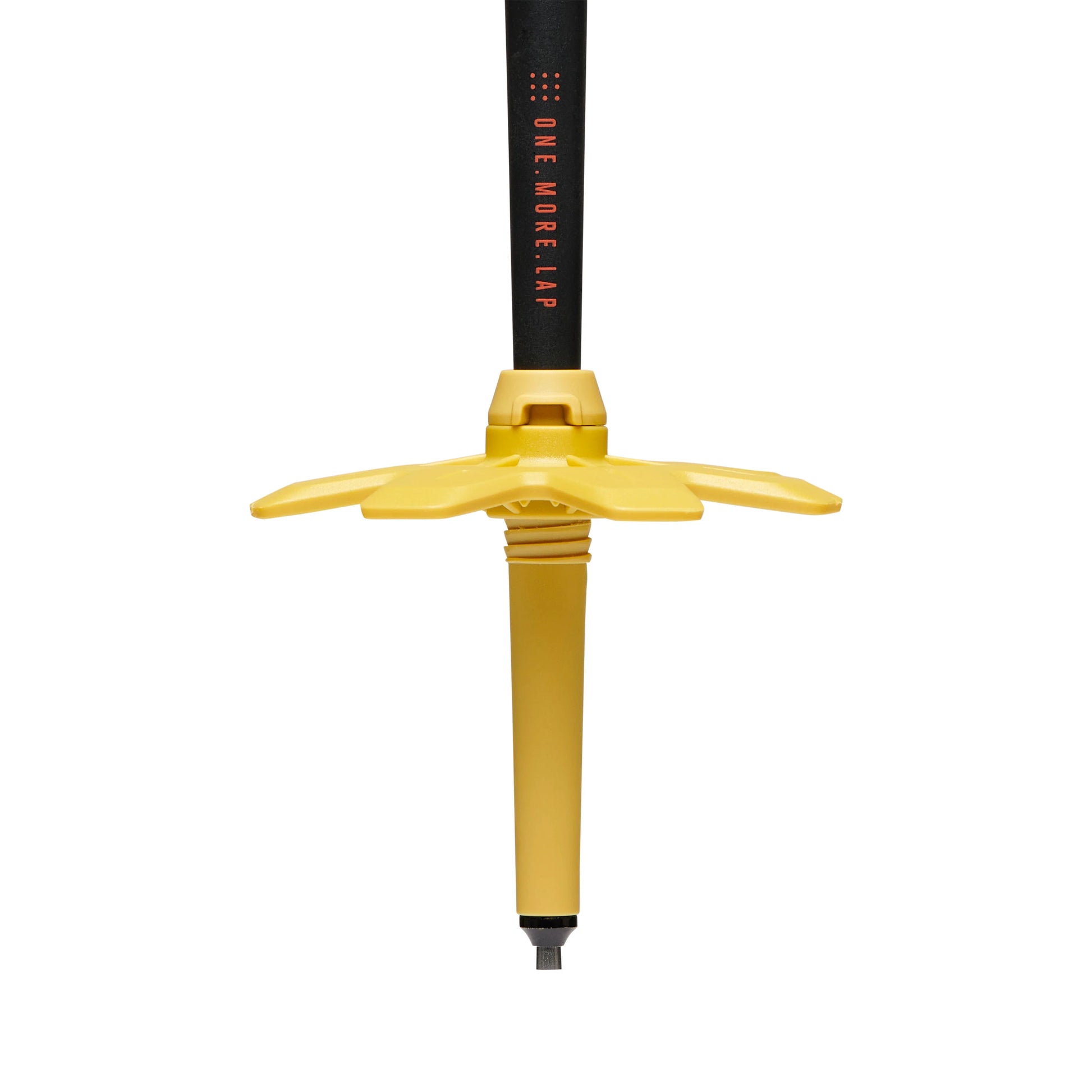 Yellow and black hair styling tool on a white background