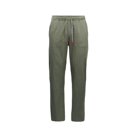 Green pants with drawstring on a white background