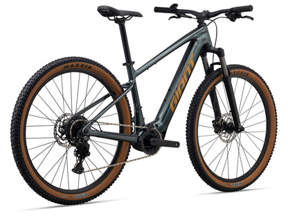 Mountain bike with brown tires on a white background