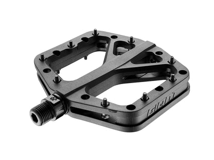 Black bicycle pedal with 'Giant' branding on a white background