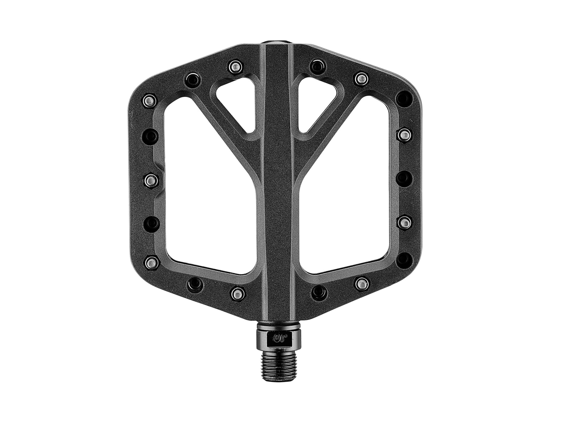 Black bicycle pedal on a white background