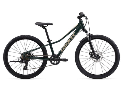 Black bicycle with 'Giant' branding on a white background