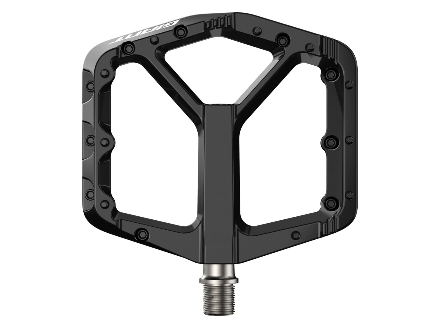 Black bicycle pedal on a white background