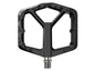 Black bicycle pedal on a white background