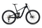 Black mountain bike on a white background