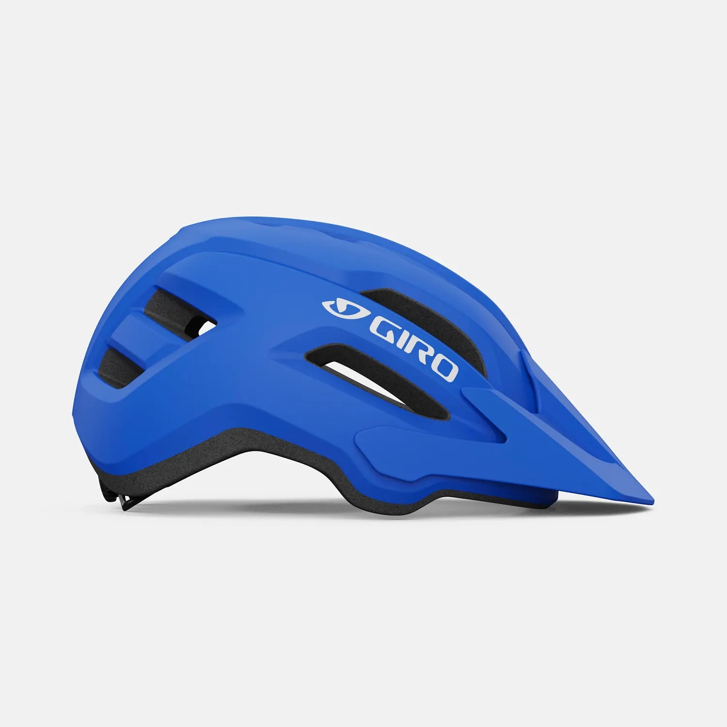 Blue Giro helmet on a light gray background