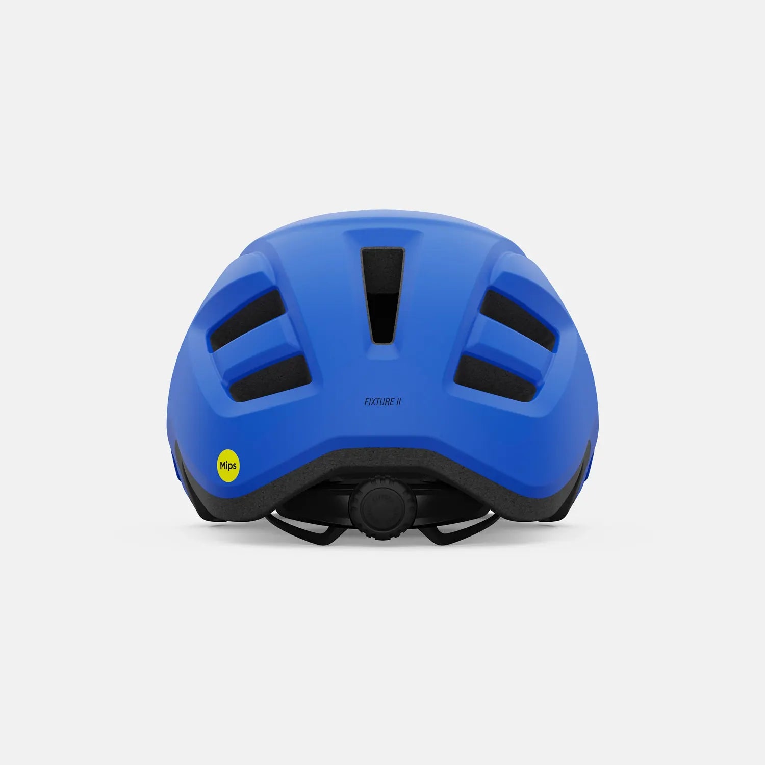 Blue helmet with black accents on a white background