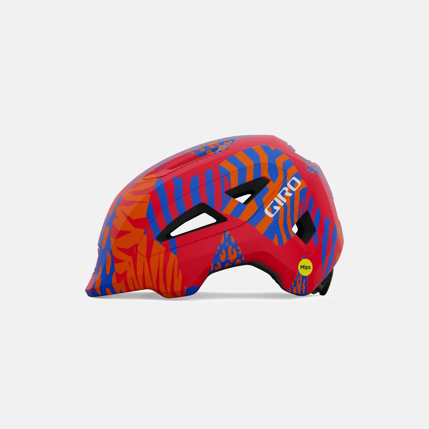 Colorful helmet with a pattern on a light gray background