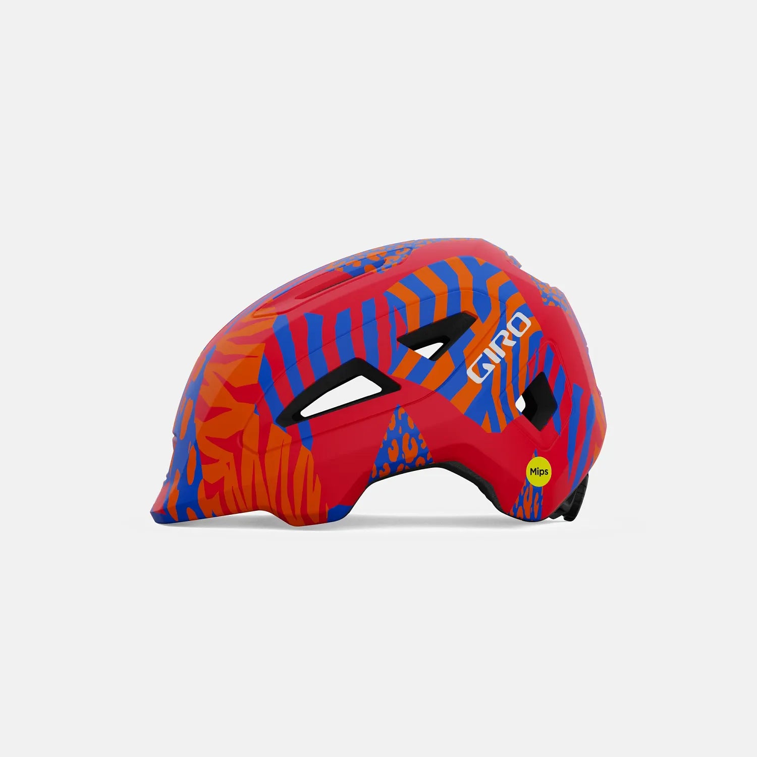Colorful helmet with a pattern on a light gray background