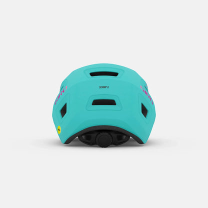 Turquoise helmet with black accents on a white background