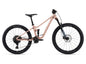 Pink mountain bike on a white background