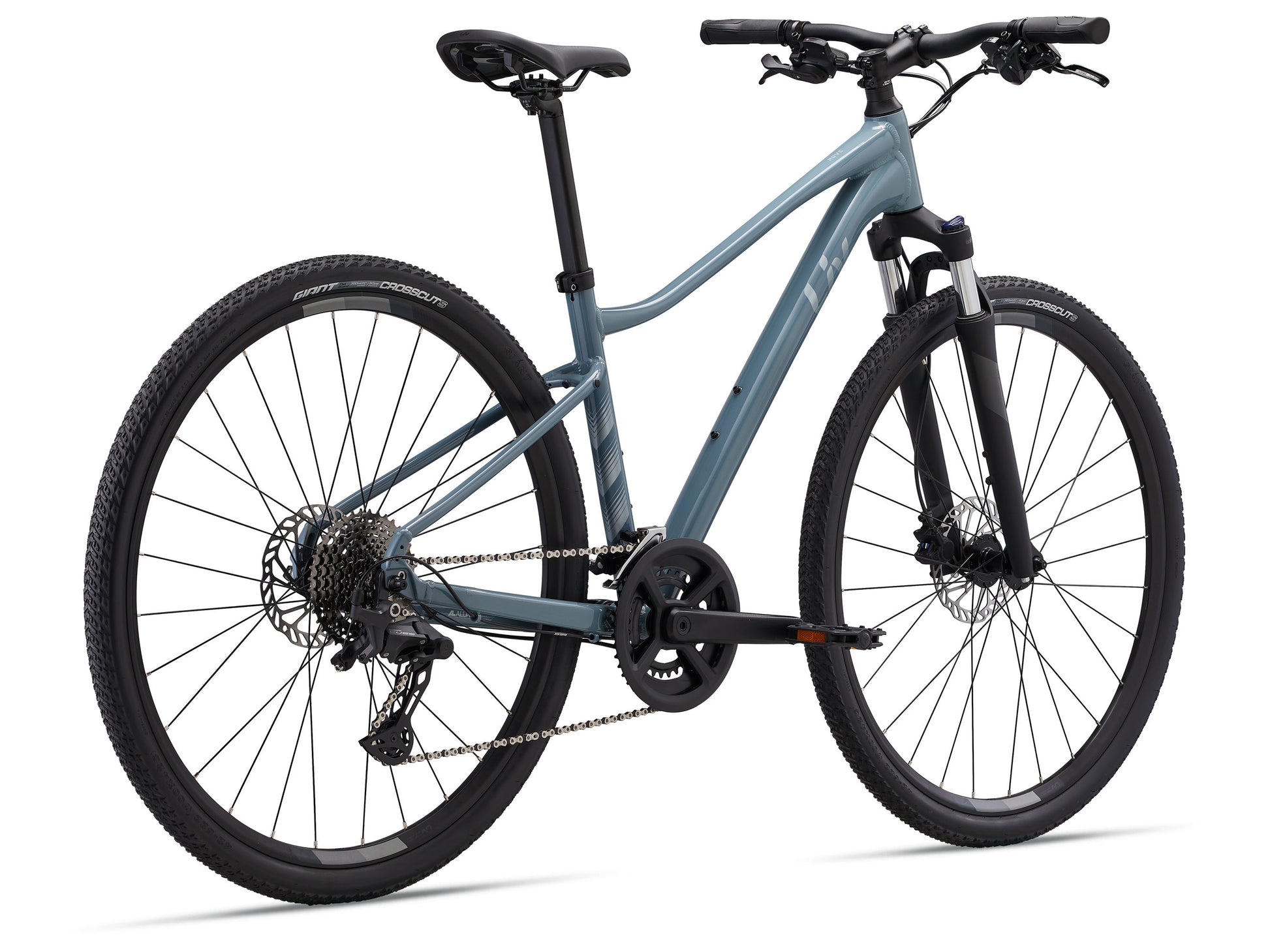 Blue bicycle on a white background