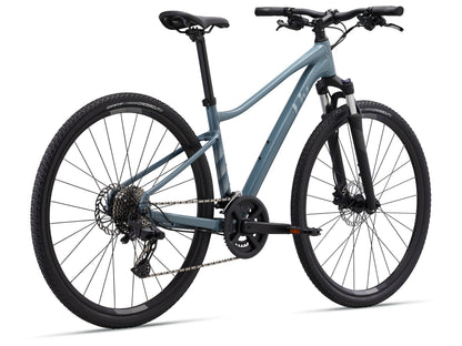 Blue bicycle on a white background