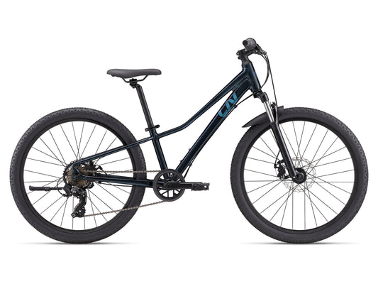 Black children's bicycle on a white background