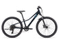 Black children's bicycle on a white background