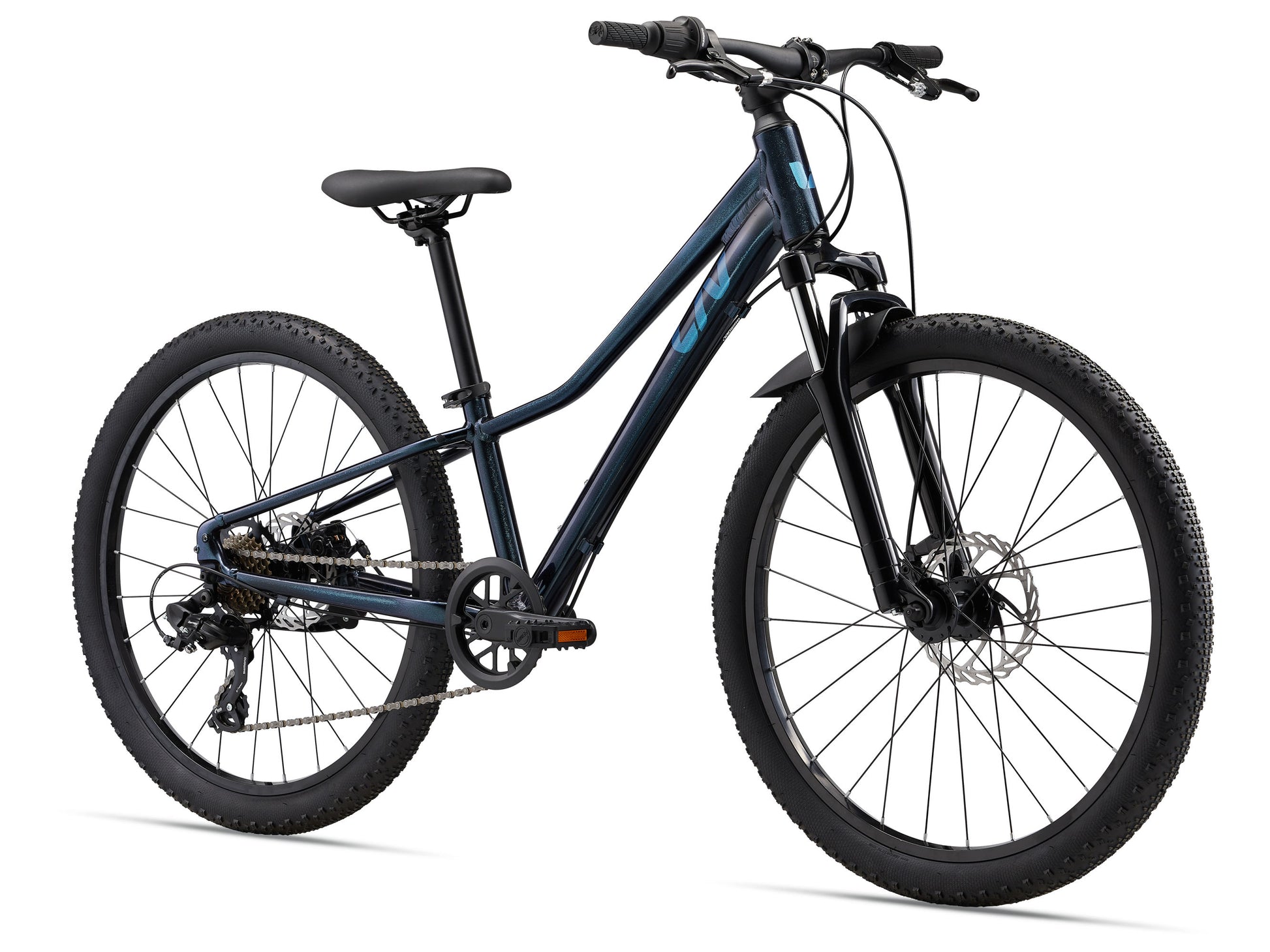 Blue bicycle on a white background