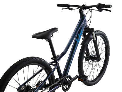 Blue bicycle on a white background