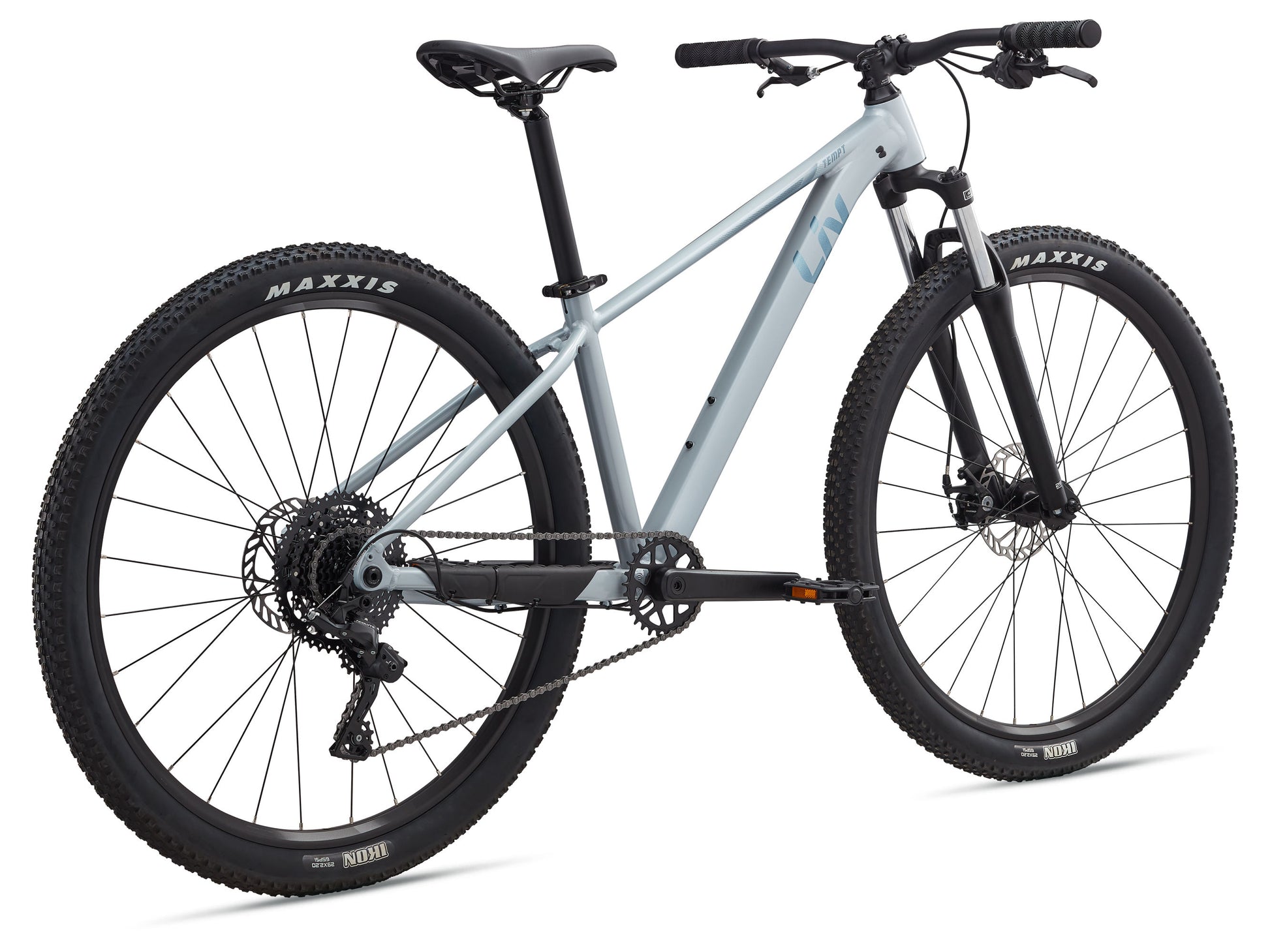 Mountain bike with Maxxis tires on a white background
