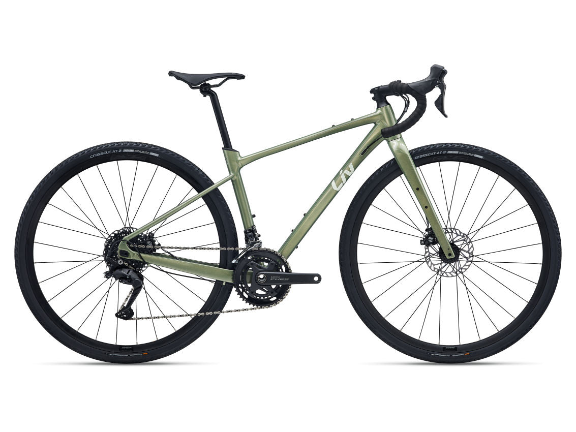 Green bicycle on a white background