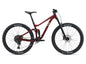 Red mountain bike on a white background