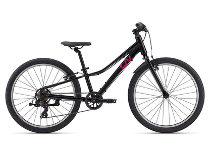 Black children's bicycle on a white background