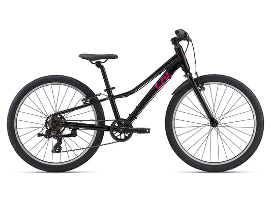 Black children's bicycle on a white background