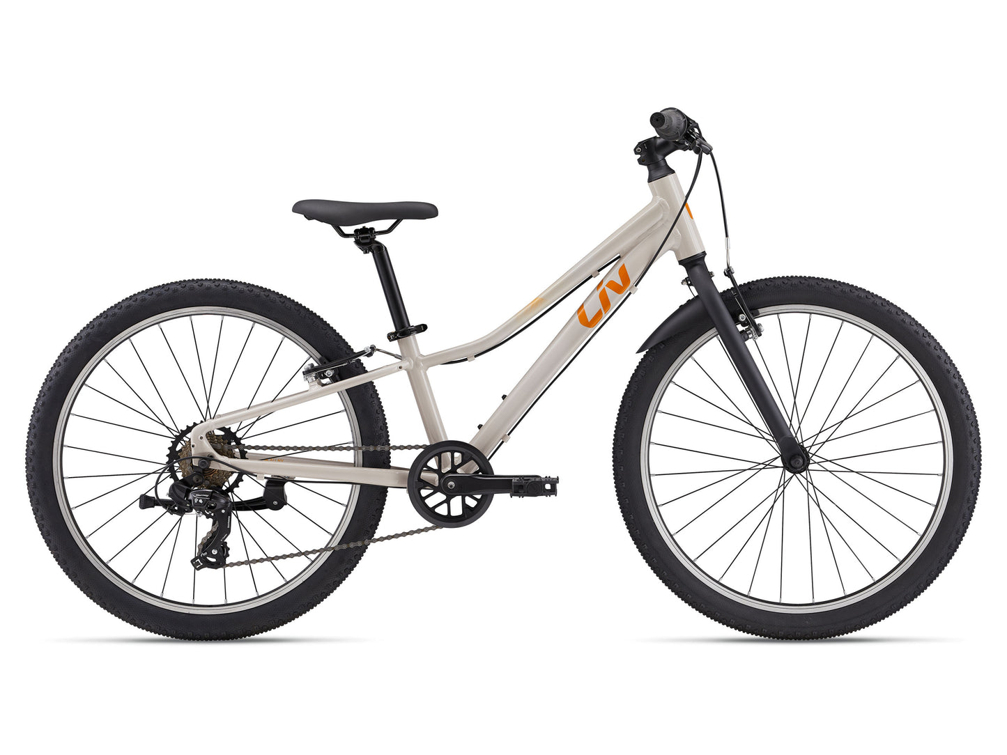 White bicycle with black tires on a white background