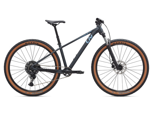 Mountain bike with brown tires on a white background