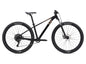 Black mountain bike on a white background