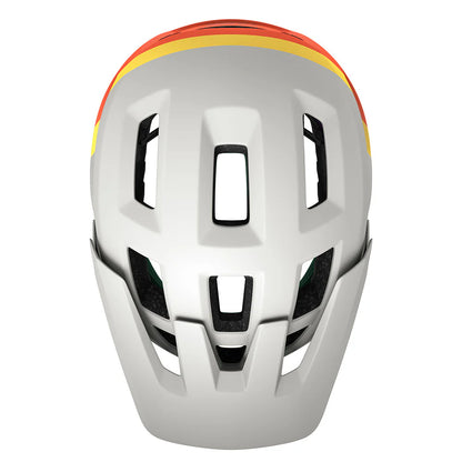 White helmet with red and yellow accents on a white background