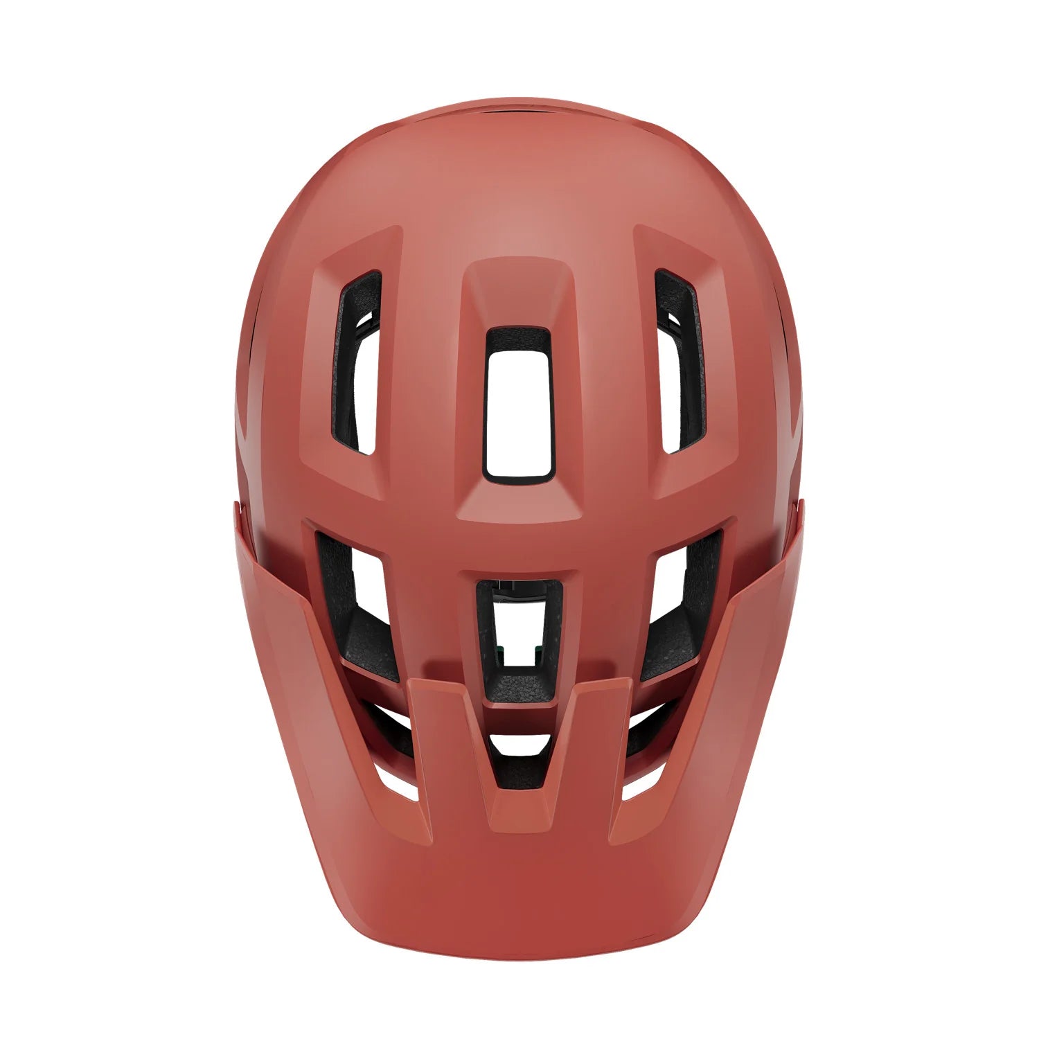 Red helmet with black accents on a white background