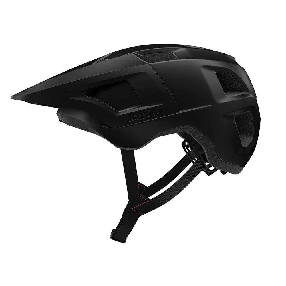 Black helmet on a white background