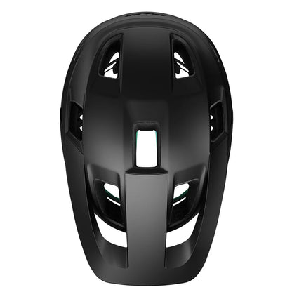 Black helmet with ventilation holes on a white background