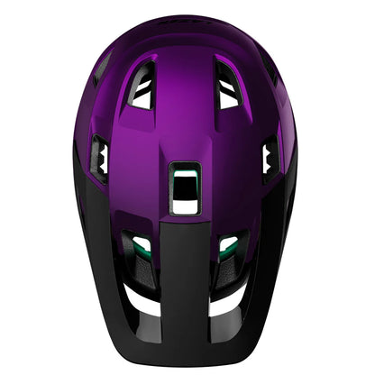 Purple and black helmet on a white background